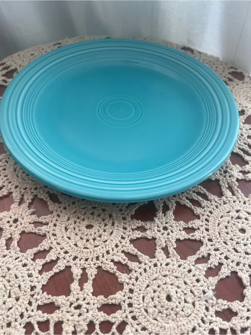 Vintage Fiesta Turquoise Blue 10” Dinner Plate Homer Laughlin Fiesta ware USA